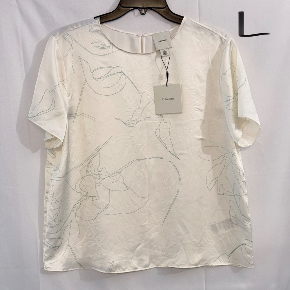 Calvin Klein White Floral Top